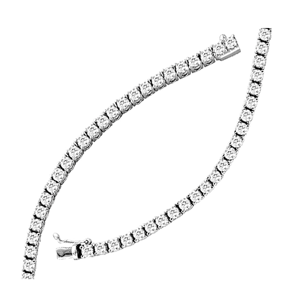 14K White Gold 3 Ct.Tw. Diamond Tennis Bracelet