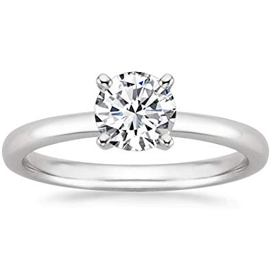 14K White Gold Diamond 1/3 Ct.Tw. Premium Solitaire Ring